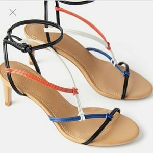 Zara color block sandals